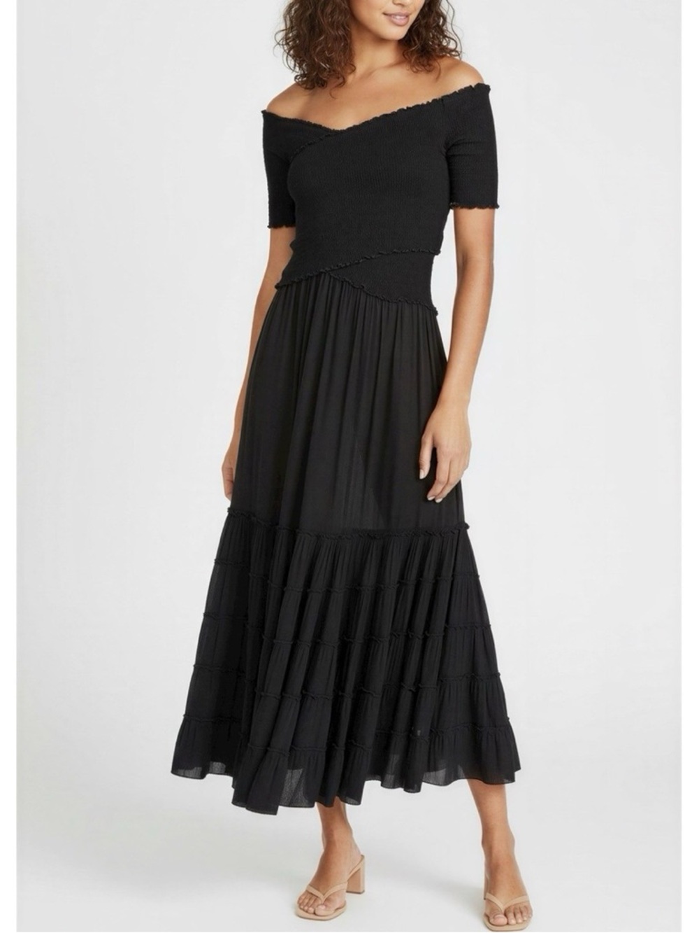 POUPETTE ST BARTH Soledad Maxi Dress, Black, Medium
